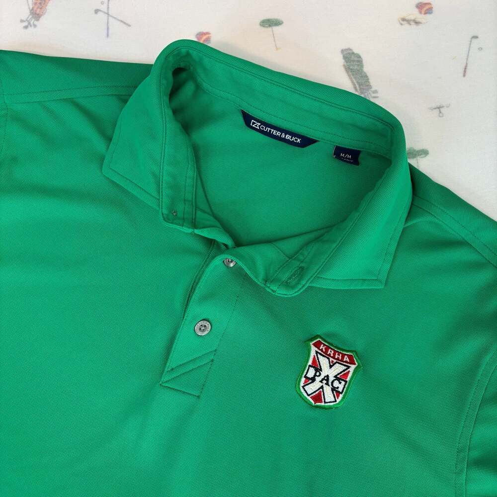 Cutter & Buck Green Performance Polo Golf Shirt Size M